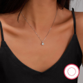 wholesale 925 Sterling Silver Cross-border Exclusive Women's Versatile Small and Exquisite High-end Zircon Pendant Necklace Foreign Trade Jewelry Wholesale-0-1