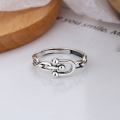 wholesale S925 Sterling Silver Korean-style Minimalist Fresh U-shaped Horseshoe Buckle Creative Couple Open Ring-0-1