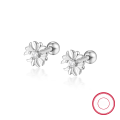 wholesale S925 Sterling Silver Zircon Geometric Cross Screw Ear Stud, Trendy and Exquisite Small Ear Cartilage Earring-0-4