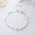 wholesale S925 Sterling Silver Creative Patchwork Pearl and Silver Fragment Necklace and Bracelet Set, INS Elegant and Versatile Jewelry-0-3