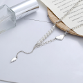 wholesale S925 Sterling Silver Small Natural Freshwater Pearl Angel Wing Tassel Heart Happy Collarbone Necklace for Women-0-0