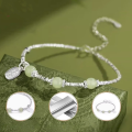 wholesale 925 Sterling Silver Peace And Hetian Jade Bracelet For Women-0-1