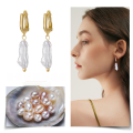 wholesale S925 Sterling Silver Baroque Pearl Earrings, Natural, Versatile and Stylish, Direct from Manufacturer-0-2