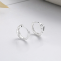 wholesale S925 Sterling Silver Geometric Twist Cross Ear Clasp Fashion Commuter Korean Version Ins Minimalist Style Earrings-0-0