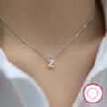 wholesale S925 Sterling Silver 26 Letters Necklace, Minimalist and Versatile Choker for Men and Women, Cross-Border Jewelry Wholesale-0-2