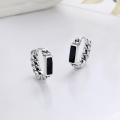 wholesale S925 silver retro distressed fashion chain drip glue trendy street-style creative design earrings ear cuffs-0-0