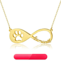 wholesale Metal jewelry with adorable pet paw prints and customizable name necklace as a gift for girlfriend-0-0