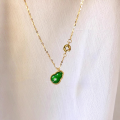 wholesale S925 sterling silver full body Ins style 18K gourd necklace, symbolizing fortune and prosperity, featuring a personalized, exquisite, and fashionable design for versatile women's wear-0-1