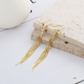 wholesale S925 Sterling Silver Tassel Long Snake Chain Ear Thread Versatile Minimalist Style Ins Elegant Luxury Wind Earrings-0-2