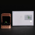 wholesale 925 Sterling Silver Inlaid Jasper Ring Certificate, Fashionable Natural Green Jade Stone Ring Cabochon Hetian Jade Openable Women's Ring-0-3