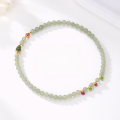 wholesale Metal material, new Chinese style tourmaline and Hetian jade bracelet enamel millet beads hand string advanced sense accessories-0-0