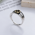 wholesale S925 Sterling Silver Retro Korean-style Vintage 3D Flower Light Luxury French Court-style Open Ring for Women-0-0
