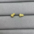 wholesale Metal S925 silver gold-plated spacer beads for DIY bracelets and necklaces, gourd luck-bringing beads, handcrafted braiding accessory beads with through holes-0-8