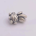 wholesale Metal 999 Silver Koi Spacer Beads Goldfish Ingot Fish Loose Beads Ornament String Beads Hand Knitted Accessories DIY Fittings-0-6