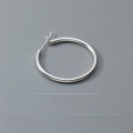 wholesale S925 Sterling Silver Round Smooth Large Hoop Earrings with Ins Style Design and Personalized Women's Ear Accessories M03806-0-3