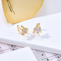 wholesale S925 Sterling Silver Spring New Japanese Small Fresh Lavender Crystal Women's Jewelry Ear Crawler Wholesale-0-3