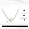 wholesale 925 Sterling Silver Cloud Traction Necklace Baroque Pearl Necklace, Light Luxury Retro Versatile Choker-0-3