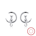 wholesale S925 Sterling Silver Cloud-Pull Jewelry Moon Cat Ear Studs, Personalized Minimalist and Versatile, Direct from Manufacturer Wholesale-0-0