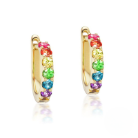 wholesale S925 Sterling Silver With Colorful Zircons And Turquoise, A Light Luxury And Trendyins-Gold-Colored Diamonds 925 Silver