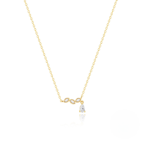 wholesale S925 Sterling Silver Zircon Marquise Teardrop Elegant Necklace And Earring Set, A Classic European And American Best-seller-Gold-Necklace 925 Silver