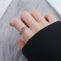 wholesale S925 Sterling Silver Twisted Knot Punk Hip-Hop Trendy Ins Style Thai Silver Vintage Open Ring for Women-0-3