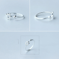 wholesale S925 Sterling Silver Fashion Hexagram Open Ring for Women, Sweet Star Tail Ring Gift J0733-0-3