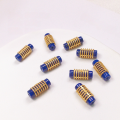 wholesale S925 silver gold-plated natural lapis lazuli accessories cylinder square tube bead drop pendant bracelet string DIY semi-finished products-0-2