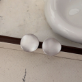 wholesale 925 Sterling Silver Matte Frosted Geometric Round Stud Earrings for Women, New Ins Trendy Versatile Earrings-0-1