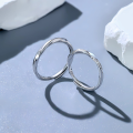 wholesale Sterling Silver Möbius Strip Couple Rings for Men and Women, Minimalist and Versatile Style, Valentine's Day Gift Matching Bands for Girlfriend-0-3