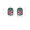 wholesale 925 Silver Gemstone Inlaid Rose Stud Earrings, Luxurious and High-End Design, Natural Elegance Collection-0-0