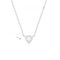 wholesale S925 silver plated with 18k gold, 05 carat moissanite triangle pendant in an Instagram-style for women-0-5