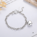 wholesale S925 Sterling Silver Korean Style Ins Trend Creative Heart-shaped Letter Element Accessory Fashionable Bracelet-0-0
