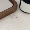 wholesale S925 Sterling Silver Waterdrop Earrings with Hook Backing, Women's Korean Minimalist Design, Ins Trendy Stud Earrings-0-1