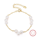 wholesale S925 Sterling Silver French Vintage Natural Baroque Pearl Bracelet, Cross-Border Bestseller-0-4