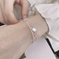wholesale S925 Silver Cloud Tide Pavilion Korean Style Light Luxury Minimalist Fashion Small Fresh Personalized Niche Two-Tone Bracelet Jewelry Design-0-1