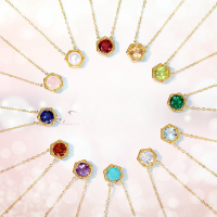 wholesale S925 Sterling Silver Gold-Plated Cross-Border Hot Selling Fashion Minimalist Twelve Birthstone Necklace, Niche Jewelry Wholesale-【June】Pearl 925 Silver