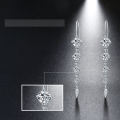wholesale S925 Sterling Silver Diamond Earrings, Classic Elegant Fashion Banquet, Cross-Border Direct from Manufacturer-0-2