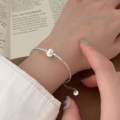 wholesale S925 Sterling Silver Crushed Silver Cat Eye Bead Bracelet for Women, Korean Dongdaemun Popular Style, Light Luxury High-End Sense Accessory-0-4