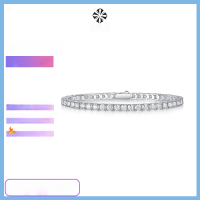 wholesale S925 Sterling Silver Moissanite Tennis Bracelet for Women,Ins。-2.0m Moissanite 3.5 points/piece Spring buckle changed to 15.5 length