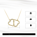 wholesale S925 Sterling Silver Cloud-Pull Jewelry Double Heart Twisted Zirconia Collarbone Necklace, Versatile and Elegant, Direct from Manufacturer-0-2