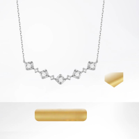 wholesale 18k gold, Au750, platinum design-inspired lab-grown diamond necklace for women, precision-crafted with genuine diamonds, elegant collarbone chain-18k gold necklace with cultured diamonds