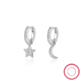 wholesale Metal: 925 Sterling Silver Earrings for Women, Minimalist and Versatile Ins Style with a High-End Feel, Featuring Heart, Star, and Moon Designs-0-4