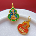 wholesale Metal material placed at the beginning: Gold-plated 925 ancient silver enameled, Chinese zodiac birth year eight guardians pendant, twelve charms, DIY accessories-0-7