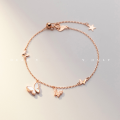 wholesale 925 Silver Elegant Shell Butterfly Bracelet for Women, Korean Style Simple and Fresh Diamond-Inlaid Jewelry S4431-0-2