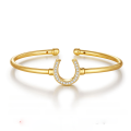 wholesale S925 Sterling Silver Cross-Border Best-Selling Adjustable Horseshoe Series Open Bangle Bracelet Women's Jewelry Source Factory-0-1