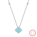 wholesale S925 Sterling Silver Natural Stone Turquoise Pendant Necklace for Women, Versatile High-End Minimalist Niche Jewelry-0-10