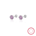 wholesale 925 Sterling Silver Cross-Border Hot-Sell Women's Earrings with Colored Zircon Flower Screw Design, Exquisite and Cute Jewelry-0-16