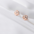 wholesale S925 silver earrings for women, Korean-style minimalist and elegant hollow rose small sweet ear accessories G7272-0-2