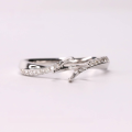wholesale 9/10/14/18k White Gold Classic Elegant Full Shank Branch Style 1ct Micro Paved Diamond Ring Setting-0-0