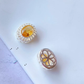 wholesale S925 Sterling Silver with Natural Brazilian Citrine Accessories Spacer Beads for DIY Crystal Bracelet Necklace Pendant Teardrop-0-7